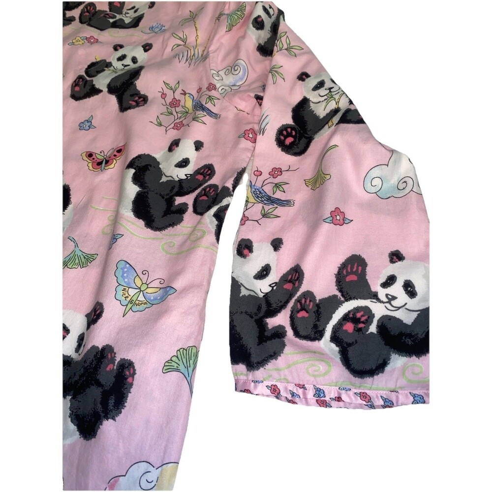 Nick & Nora Panda Cotton Nightgown Dress Pockets Whimsygoth Y2K Cottagecore L - Picture 7 of 13